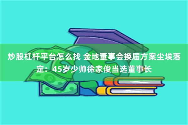 炒股杠杆平台怎么找 金地董事会换届方案尘埃落定：45岁少帅徐家俊当选董事长