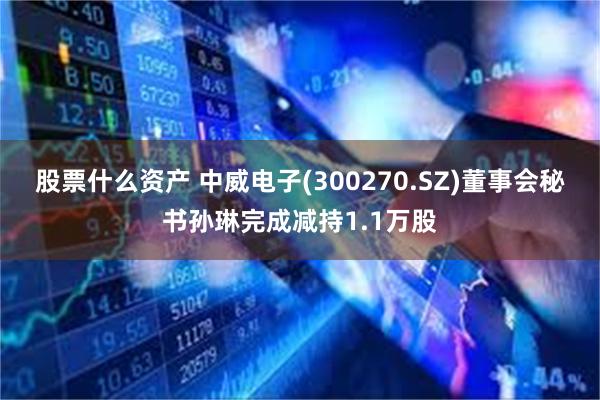 股票什么资产 中威电子(300270.SZ)董事会秘书孙琳完成减持1.1万股